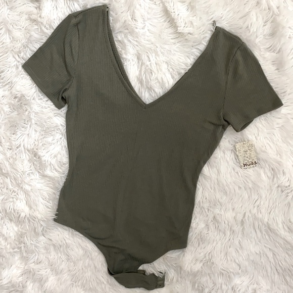 Mudd Tops - Green Short Sleeve Bodysuit